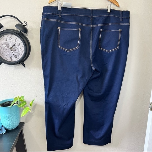 Blue Faith Dark Wash Indigo Stretch Jeans Plus Size 24 / 20W - Picture 3 of 10